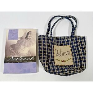 Broadman & Holman Bible Promises for Newlyweds Book Set White Blue Believe Bag